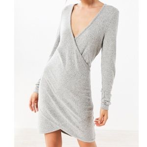 Kimchi Blue Cozy Surplice Midi Dress